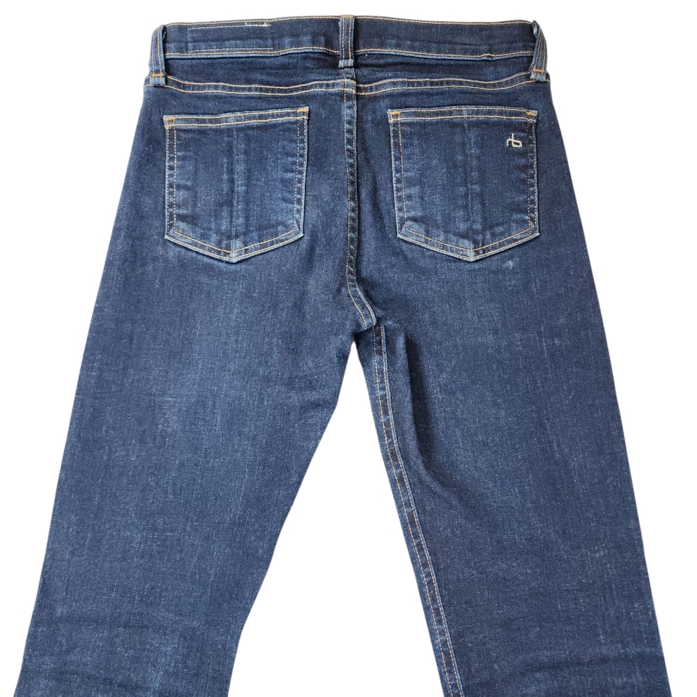 rag & bone High Rise Skinny Dark Wash Fitted Stretch Denim Jeans Size 26x29.5 - Picture 10 of 14